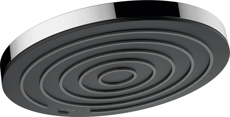 hansgrohe Pulsify S - Water-Saving Overhead Shower, Fixed Shower Head (EcoSmart) 260mm, Rainfall Shower Head with 1 Spray, Chrome, 24141000