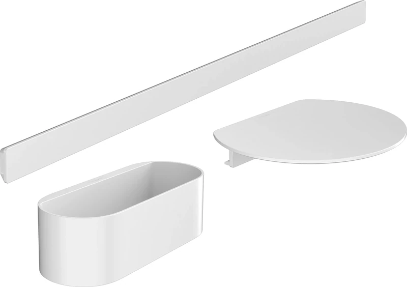 Hansgrohe WallStoris Bathtub Bundle, Bathroom Storage, Accessories Set, no Drilling, Matt White, 27966700