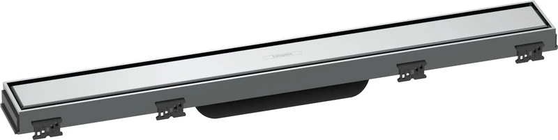 hansgrohe RainDrain Match Shower Drain Set 600 mm Floor Drain Shower with Height-Adjustable Frame Chrome