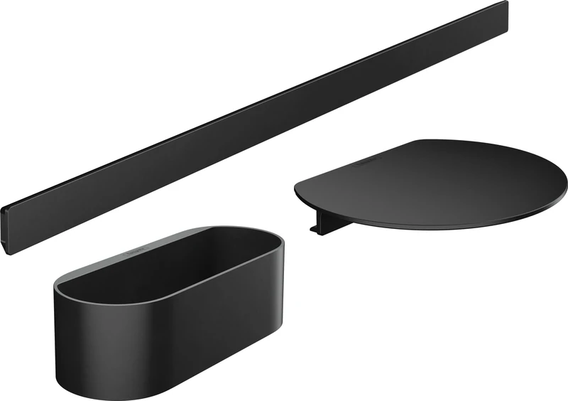 Hansgrohe WallStoris Bathtub Bundle, Bathroom Storage, Accessories Set, no Drilling, Matt Black, 27966670