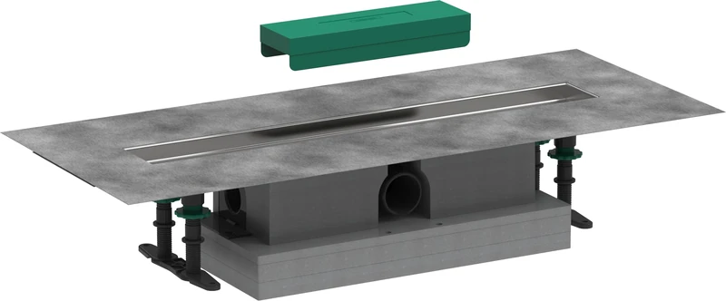 hansgrohe uBox Universal Complete Set (Installation Set + Base Body) 600 mm for Standard Installation of hansgrohe Shower Drains Ready Sets (RainDrain Rock and RainDrain Match), Floor Drain Shower