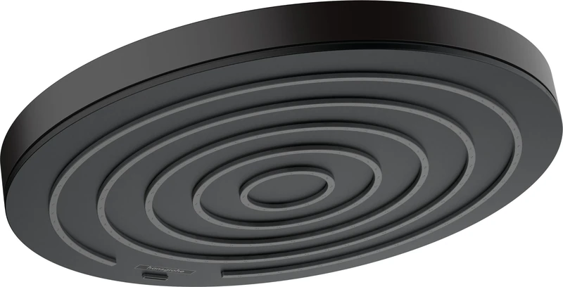 hansgrohe Pulsify S - Water-Saving Overhead Shower, Fixed Shower Head (EcoSmart) 260mm, Rainfall Shower Head with 1 Spray, matt Black, 24141670