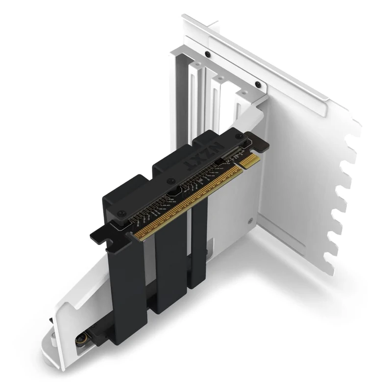 NZXT Vertical GPU Mounting Kit - AB-RH175-W1-175 mm PCIe 4.0x16 Riser Cable - GPU Holder - Sturdy Steel Bracket - White