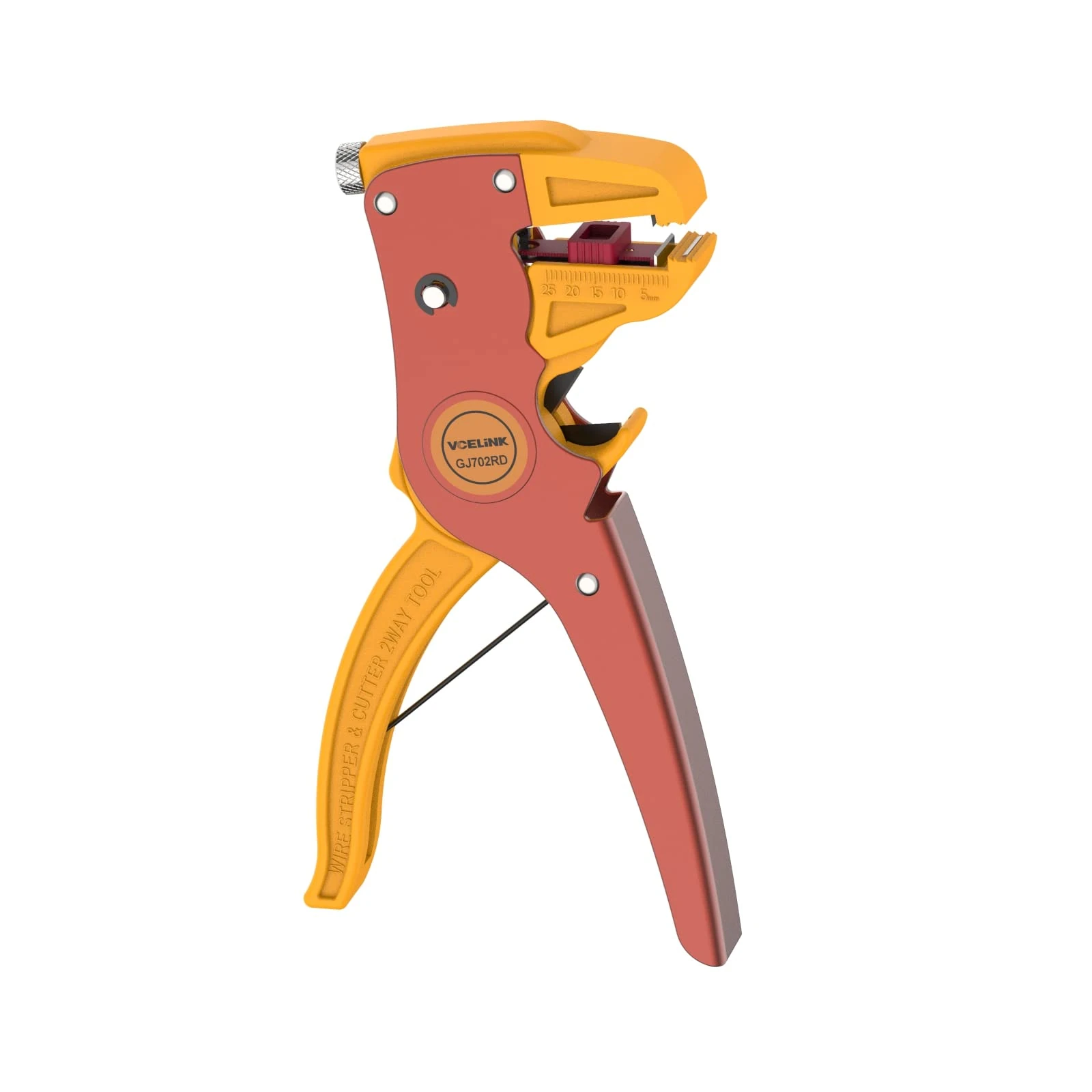 VCELINK Automatic Quick Wire Stripper and Cutter, Electrical Cable Stripping Tool Adjustable for 14-24 AWG Cables with Eagle Nose in 7 Inch