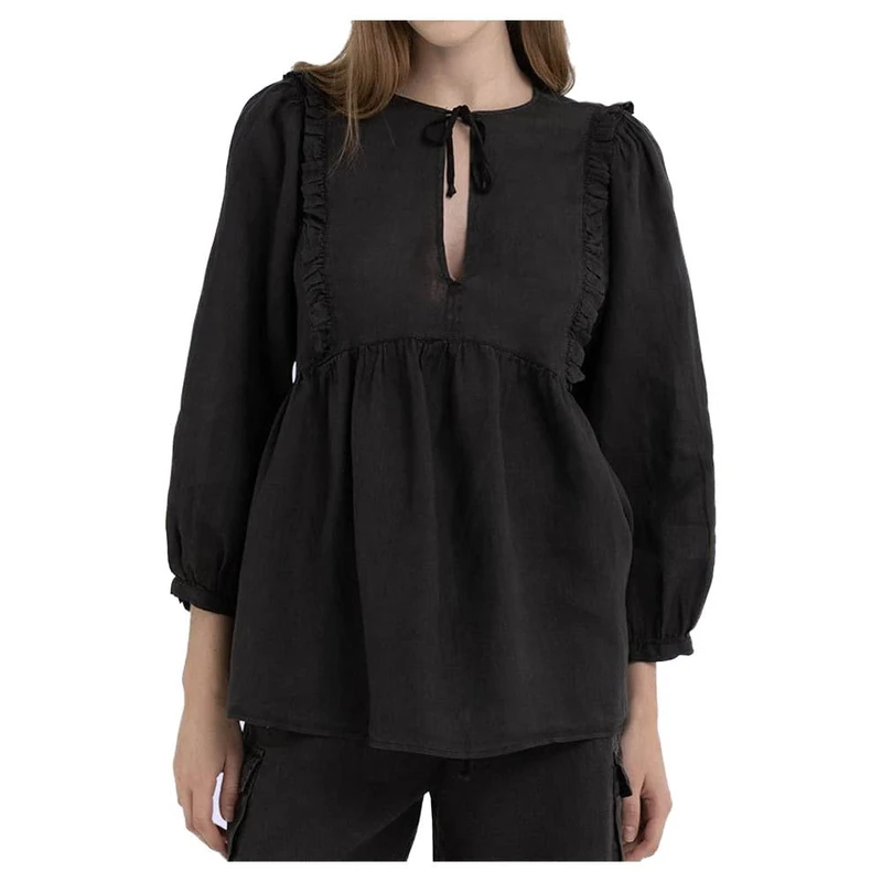 REPLAY Women's W2097 Blouse, 099 Blackboard, XXS