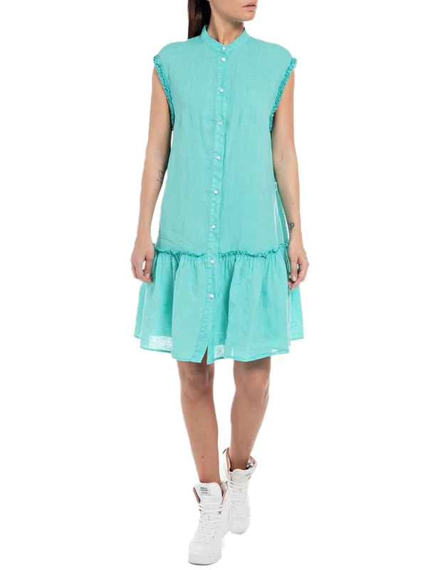 REPLAY Adult W9008 Essential Dress, Water 191, L