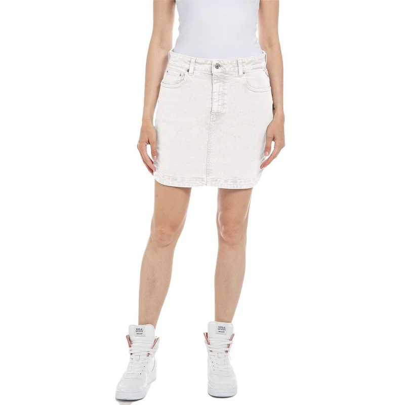 REPLAY Women's W9902 Skirt, 707 Cream, 33W