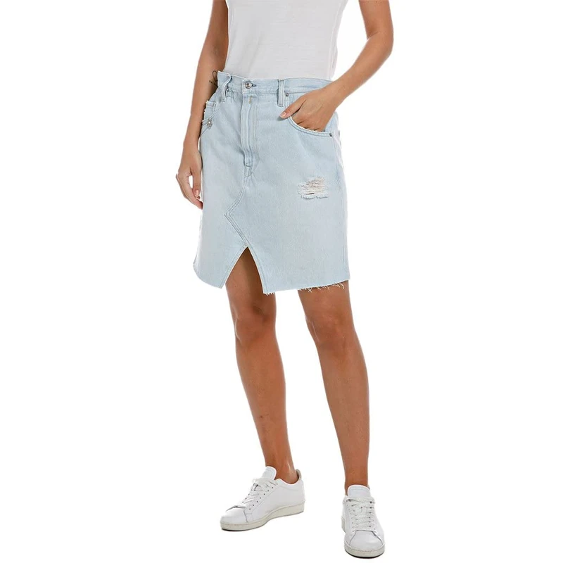 REPLAY Women's W9900b Skirt, 011 Superlight Blue, 26W