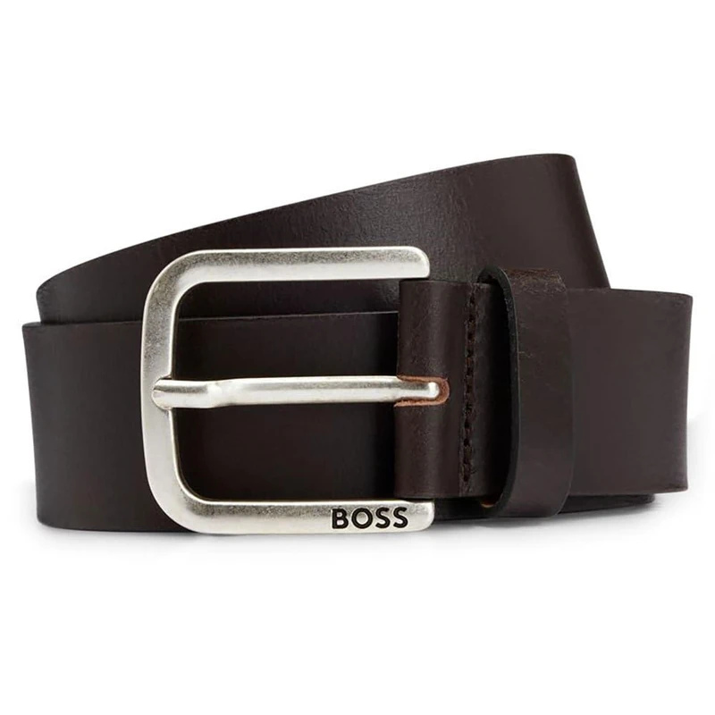 BOSS Men's Janni_Sz40 Belt, Dark Brown202, 85, Dark Brown202