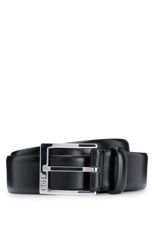 BOSS Mens Elloy-PC-An Sz35 Italian-made belt with branded buckle
