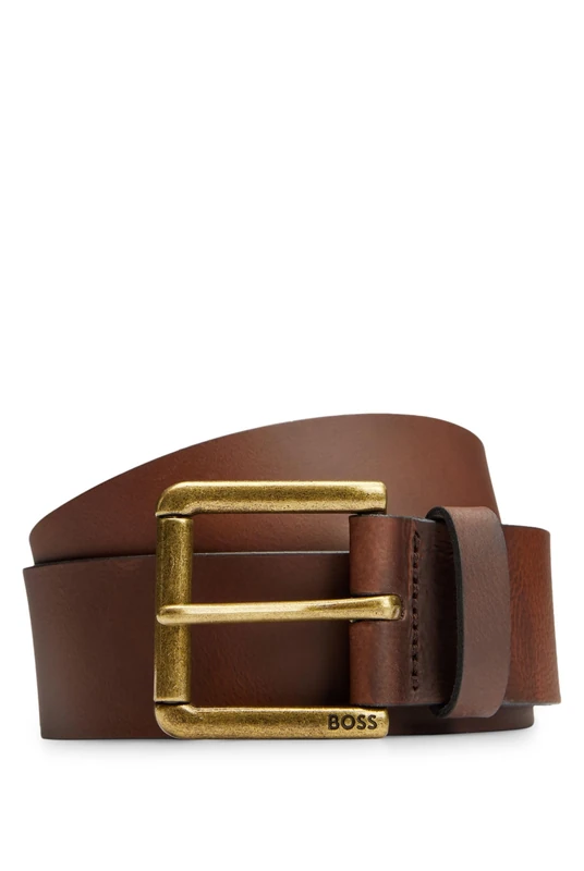 BOSS Mens Joris Sz40 Branded-buckle belt in leather - Image 1