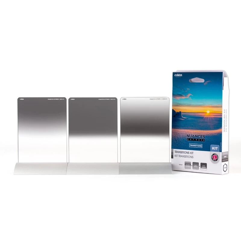 COKIN NUANCES Extreme TRANSITIONS Kit inc. GND8 Soft + GND8 Reverse + GND8 Hard filters made of resistant mineral Glass for L Size (Z-Pro) 100mm filter-Holder system