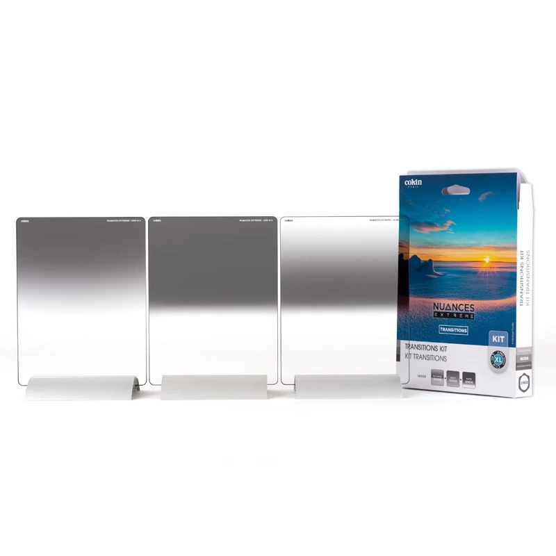 COKIN NUANCES Extreme TRANSITIONS Kit inc. GND8 Soft + GND8 Reverse + GND8 Hard filters made of resistant mineral Glass for XL Size (X-Pro) 130mm filter-Holder system