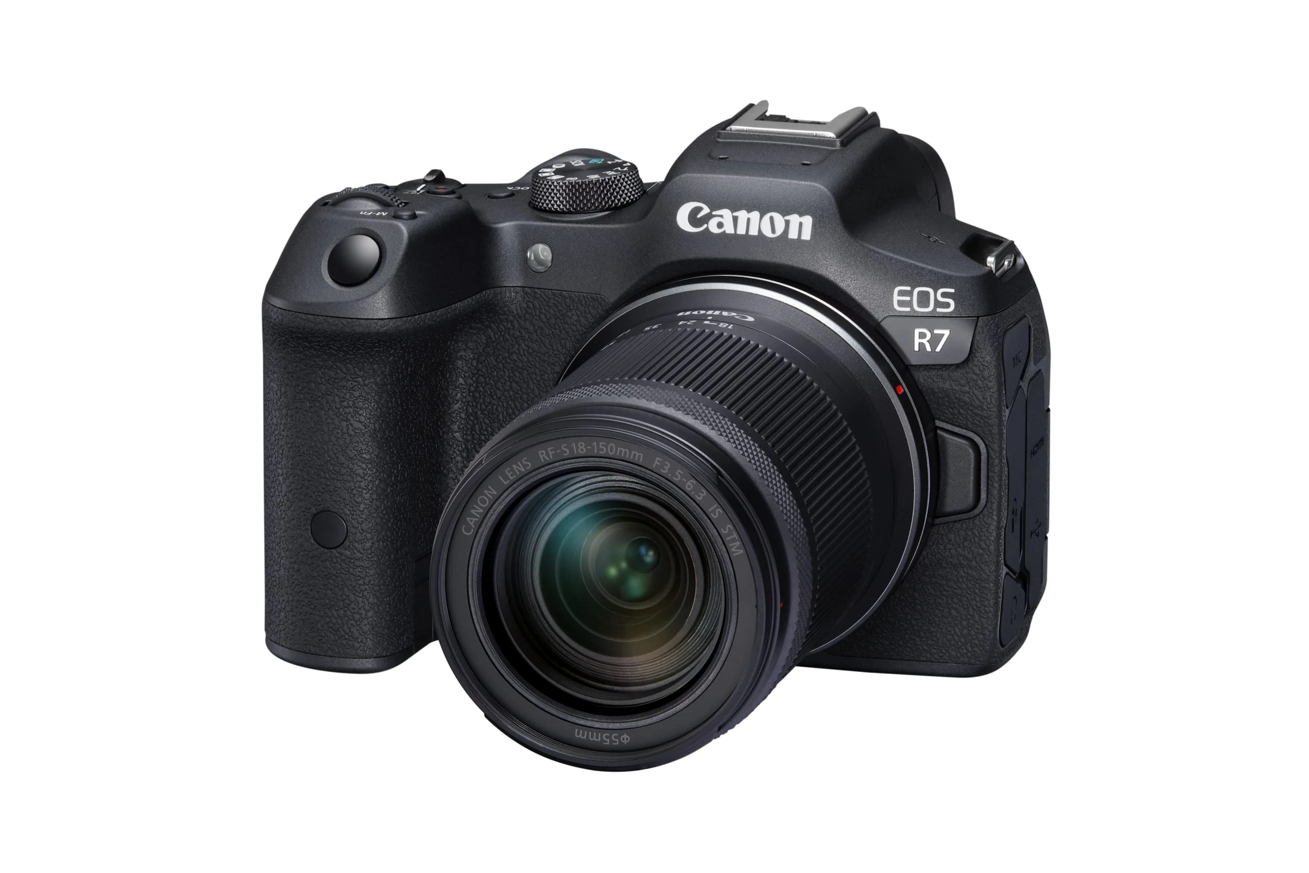 Canon Mirrorless Cameras EOS R7 + RF-S 18-150mm - w/o Mount Adapter GB - 32.5 MP Full-Frame CMOS Image Sensor - Dual Pixel CMOS AF II - In-Camera Compositing - LCD Touchscreen - UVC/UAC Compatible