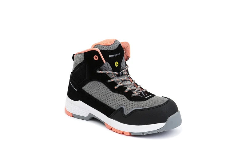 Honeywell Cocoon Evo Coral Mid Work Safety Shoes for Women, Mid-Cut Style, Comfortable, Lightweight, 100% Non-Metallic Toecap, 3D Mesh with Foam Lining, Size 38 EU, 6551613-38/7