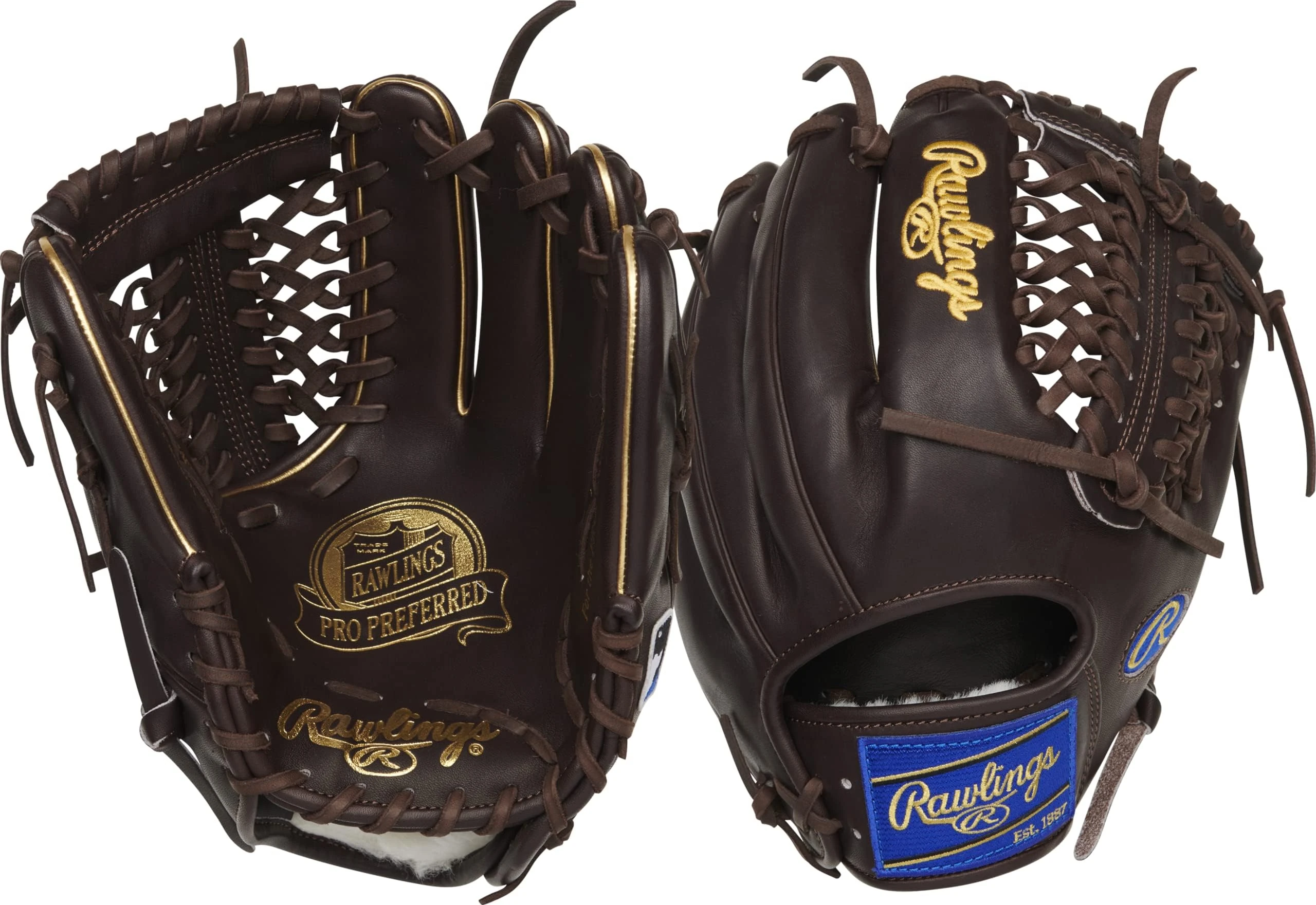 Rawlings | PRO PREFERRED Baseball Glove | 11.75" | Pro I-Web | Right Hand Throw | Mocha
