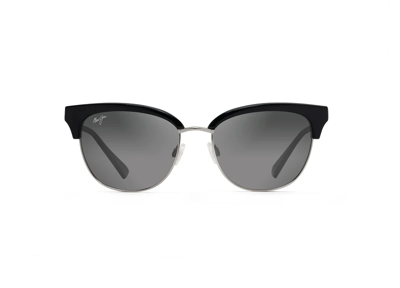 Maui Jim Unisex Lokelani Sunglasses, Black With Silver, One Size
