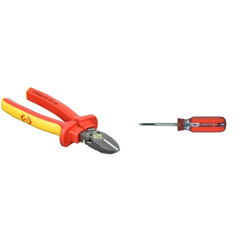 C.K 39071 Redline VDE Combicutter1MAX 180mm & CK Re-Threading Tool M3.5x0.6