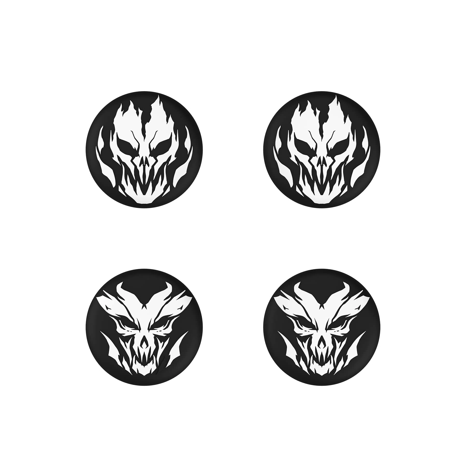 PlayVital Fire Demons Thumb Grip Caps for PS5/4 Controller, Silicone Analog Stick Caps Cover for Xbox Series X/S, Thumbstick Caps for Switch Pro Controller