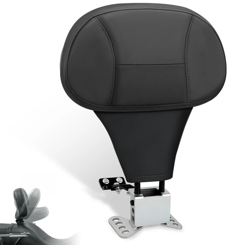 FOVPLUE Adjustable Rider Backrest,Detachable Plug-in Driver Backrest Pad w/Mounting Kit for Harley Touring 2009-2025,for CVO Road Glide Street Glide Tri Glide FLHTK/L Electra Glide Road King,Style 3