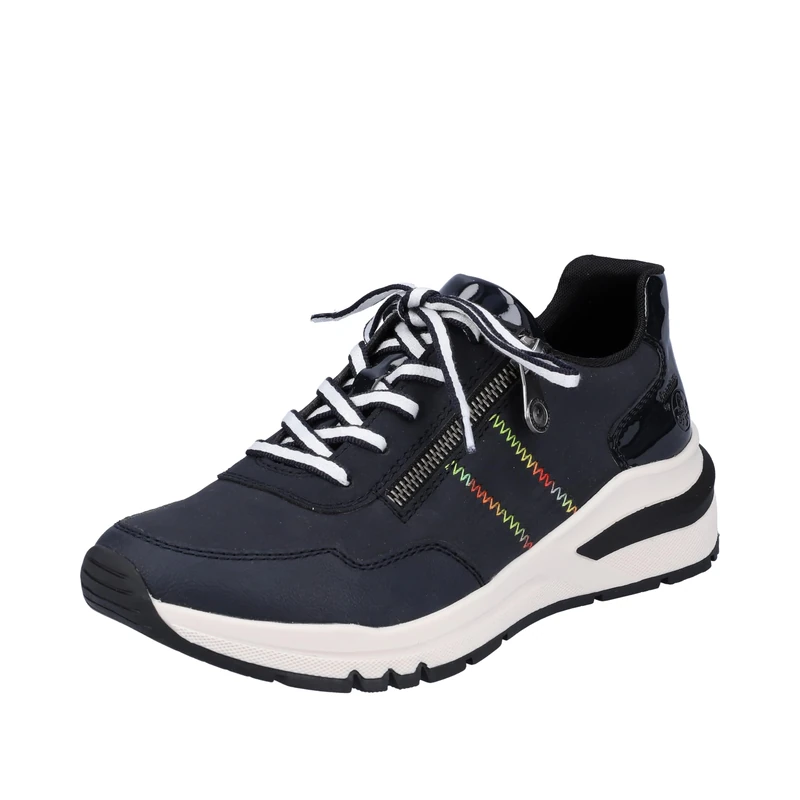 Rieker Women's Comfortable Shoes, M6601, Women's lace-up Shoes, Loose Insole, Blue 14, 3.5 UK
