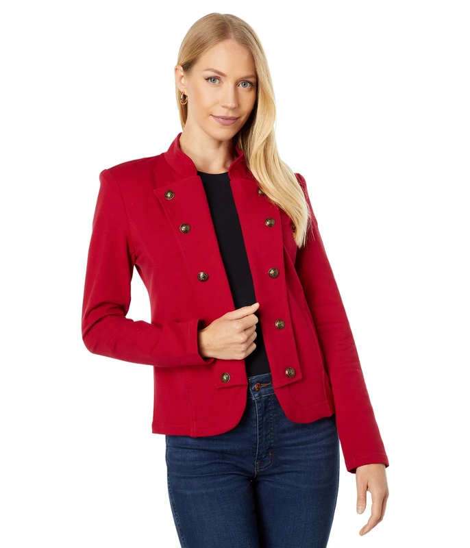 Tommy Hilfiger Women's Band Jacket, Chili Pepper, XL