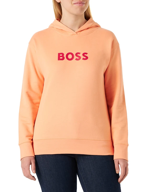 BOSS Women's Sweatshirt, Light/Pastel Orange833, L