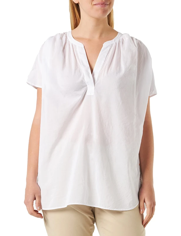 BOSS Women's C_beffania Blouse, White100, 16