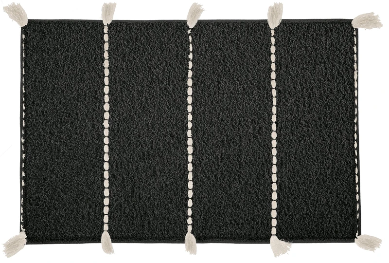 Kleine Wolke Travis Bath Mat 80 x 140 cm 100% Cotton Black