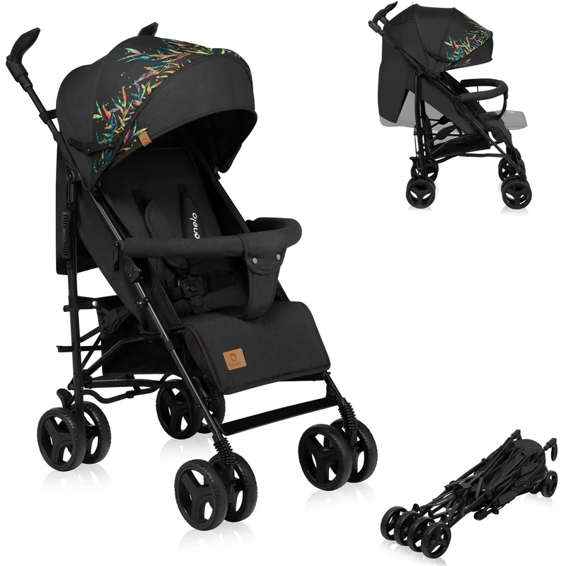 LIONELO Stroller IRMA Lightweight & Foldable Pram for Baby up to 3 Years Old, Lie-Flat Function, 5-Point Harness, Large 6-inch Wheels, Mosquito Net, Large Basket and Hood, Rotating Handles, Pushchair
