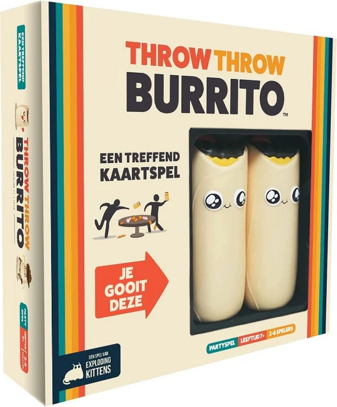 Exploding Kittens Throw Throw Burrito NL - Card Game - A card game and dodgeball in one - For the whole family [EN]