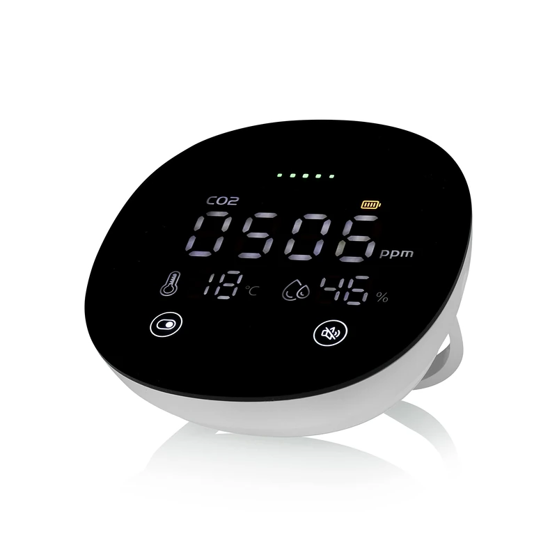 Smartwares 3-in-1 Indoor Air Quality Monitor – CO₂, Temperature & Humidity – Portable Monitor – For Home, Office & School - FGA-13950