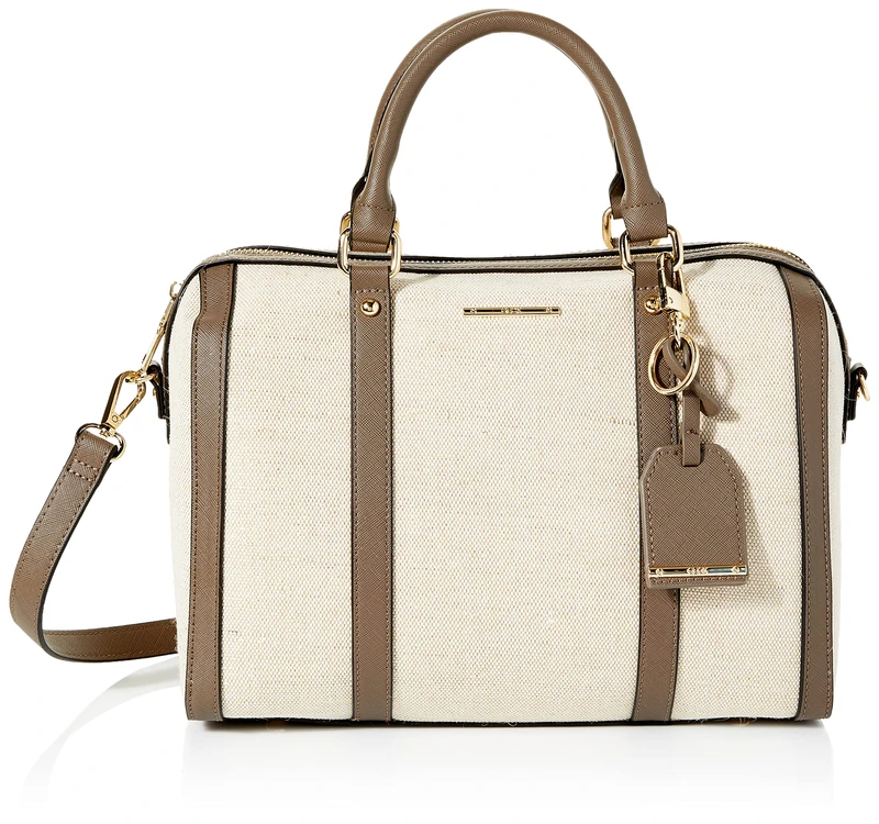 Geox Women's D Zene M Bag, Natural/Dk Taupe, One Size