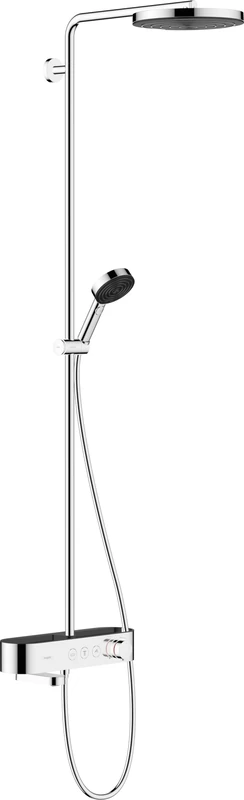 Hansgrohe 24230000 Pulsify S Showerpipe 260 1jet with Bath Thermostat ShowerTablet 400, Chrome, Head Shower: 1 Spray - Image 1