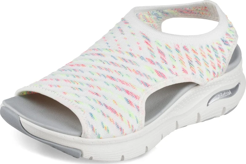 Skechers Women's, Arch Fit - Catchy Wave Sandal White Multi 10 M