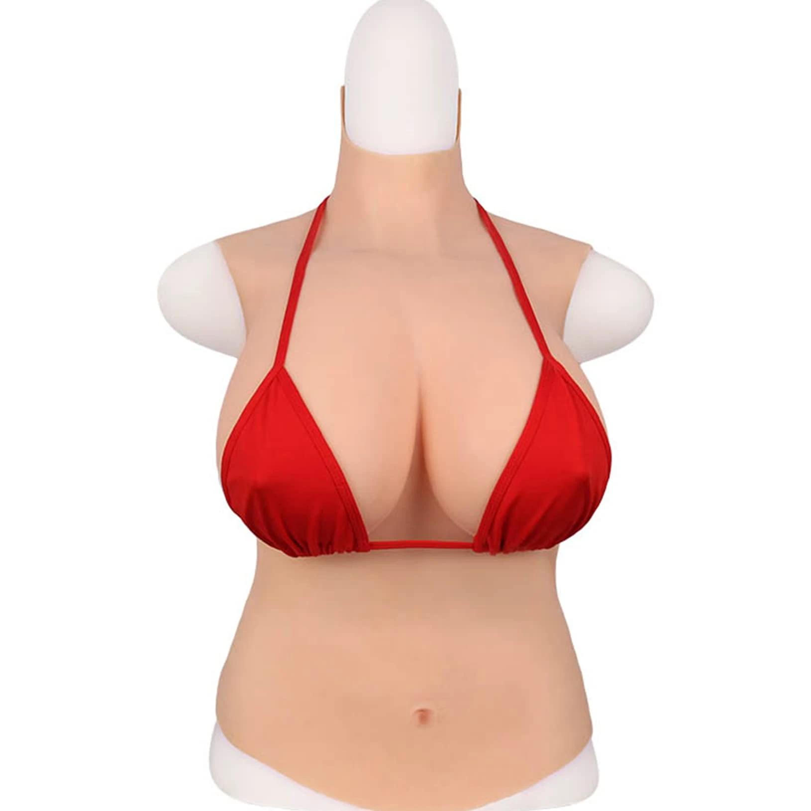 Silicone Breast Form Realistic Silicone Filled I Cup Breastplate Artificial Mastectomy Crossdresser Artificial Breastplate Crossdresser Mastectomy Faux Breastplate, Asian Yellow