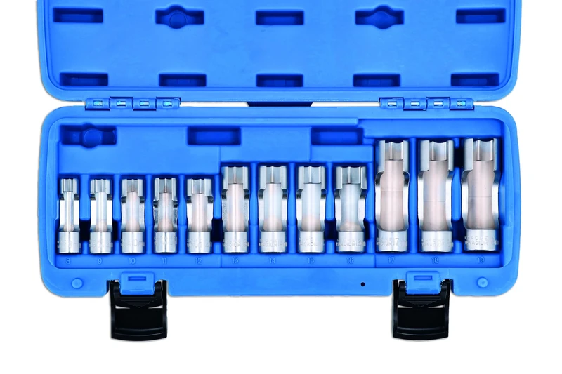Laser 8384 Difficult Access Master Socket Set 3/8" D 12pc | 3/8" D sockets, Sizes | Manufactured from Chrome Vanadium and Supplied in a Blow Mould case