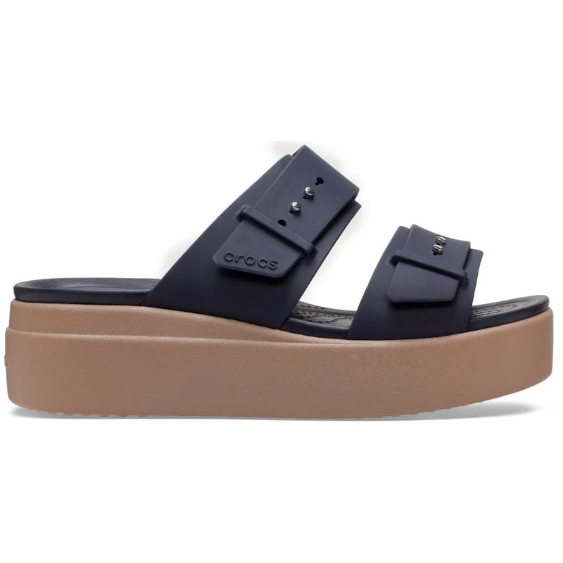 Crocs Brooklyn Buckle LowWdg DpNv Deep Navy - Image 1