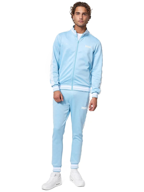 Lonsdale Men's Ashwell Tracksuit, Blue/white, M