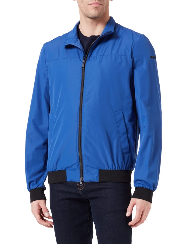 Geox Men's M JHARROD Jacket, True Blue, 50, Blue (True Blue), 19