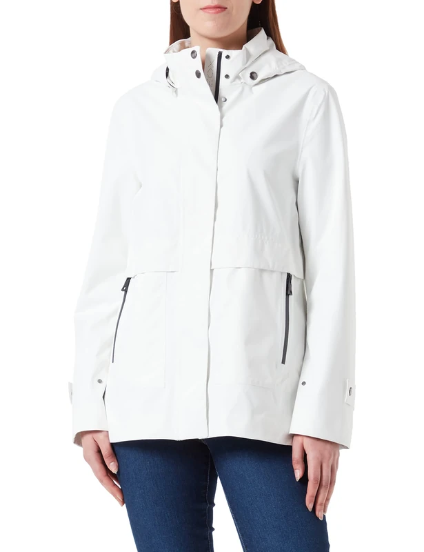 Geox Women's W Gendry Jacket, Blanc De Blanc, 6