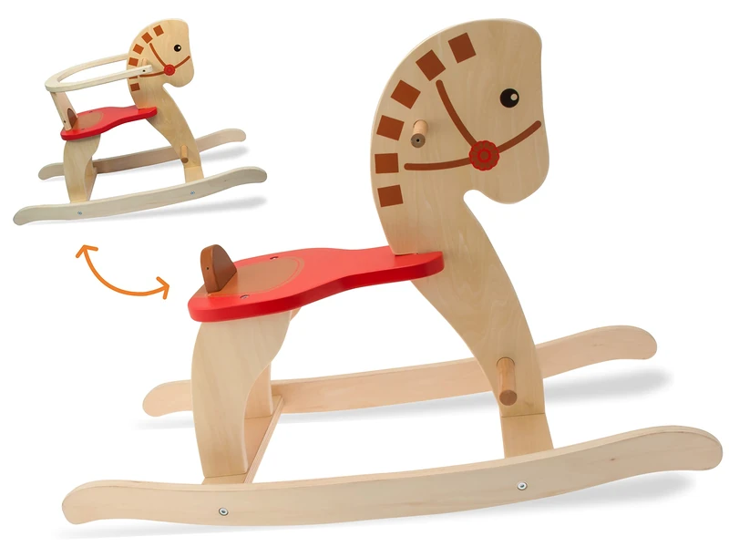 Wooden Rocking Horse with Safety Ring