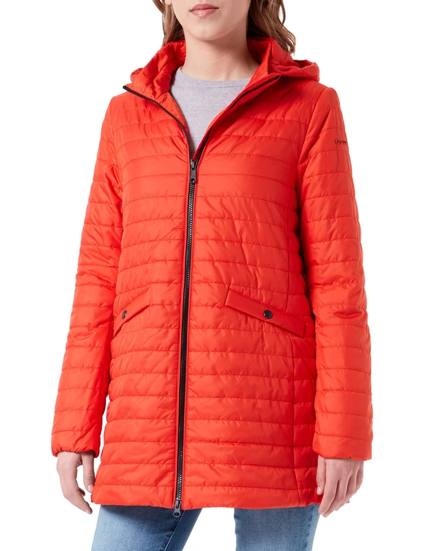 Geox Women's W ASCYTHIA Jacket, Poinciana, 46, Poinciana, 20