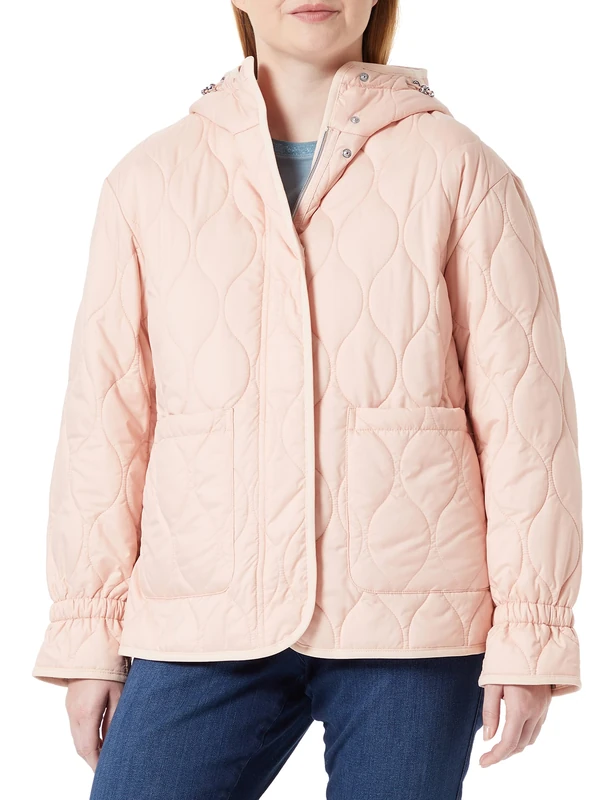 Geox Women's W Eraklia Jacket, Peach Whip, 12