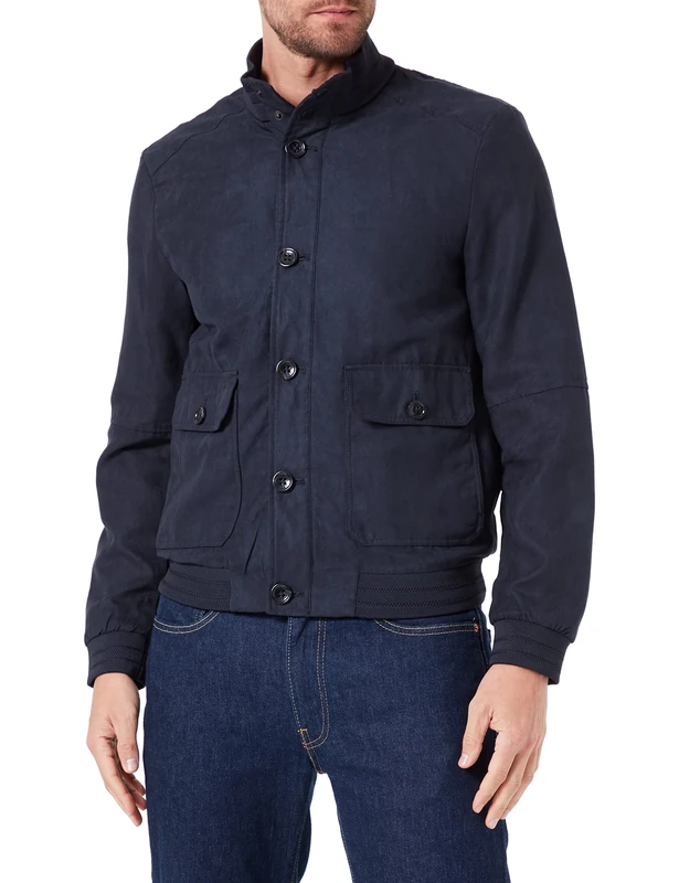 Geox Men's M BLAINEY Jacket, Sky Captain, 40