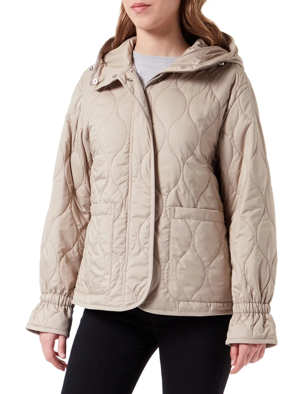 Geox Women's W Eraklia Jacket, Humus, 8