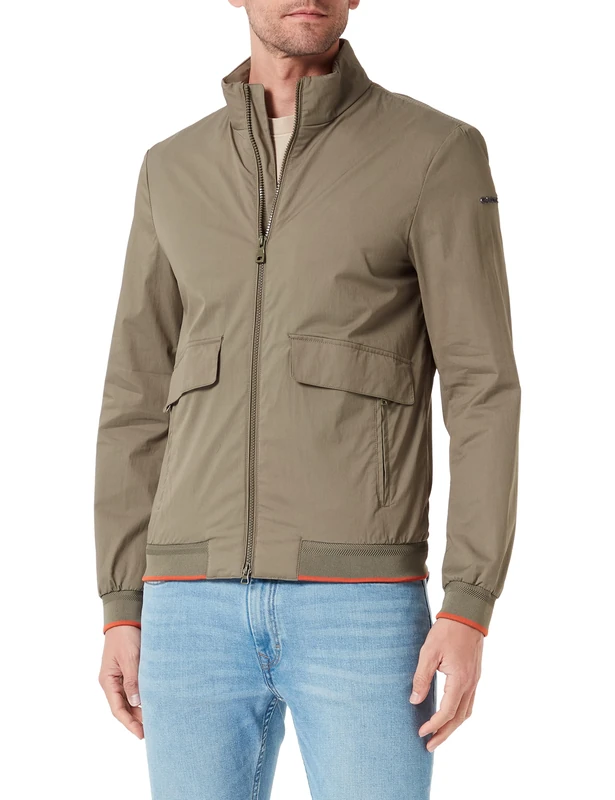 Geox Men's M Eolo Jacket, Olivine, 46