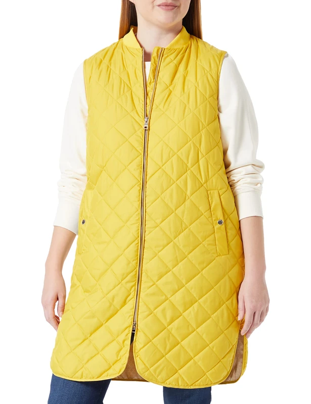 Geox Women's W ASHEELY Jacket, Ceylon Yellow, 42, Ceylon Yellow, 16