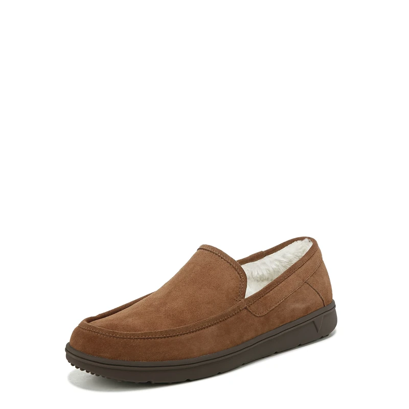 Vionic Men's Slippers - Gustavo, Toffee Brown Suede, UK 7, Medium Fit