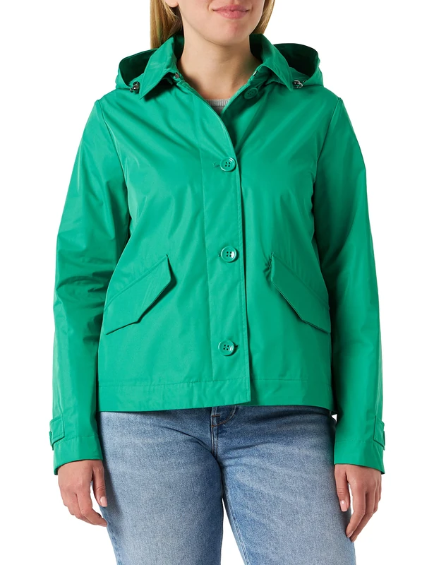 Geox Women's W ANYWECO Jacket, Jelly Bean, 38, Jelly Bean, 12